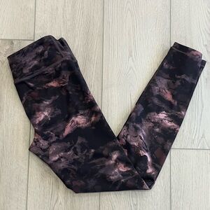 Athleta Girl High Rise Printed Chit Chat Tight Legging Pink Black SZ 14